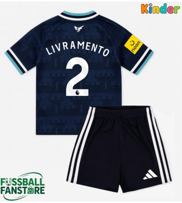 Newcastle United Tino Livramento #2 Replik Auswärtstrikot Kinder 2026-27 Kurzarm (+ Kurze Hosen)